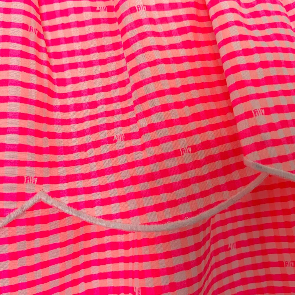 Lilly Pulitzer Thyme Scallop Peplum Gingham Skirt Fiesta Pretty Pink Size 2 - Picture 7 of 16